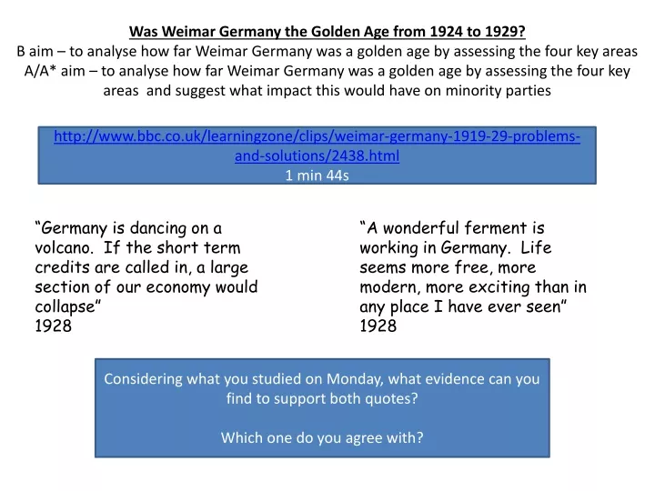 was weimar germany the golden age from 1924