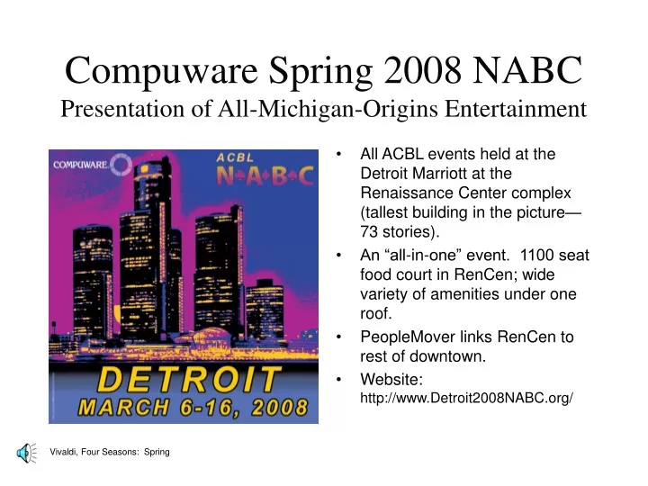 compuware spring 2008 nabc presentation of all michigan origins entertainment
