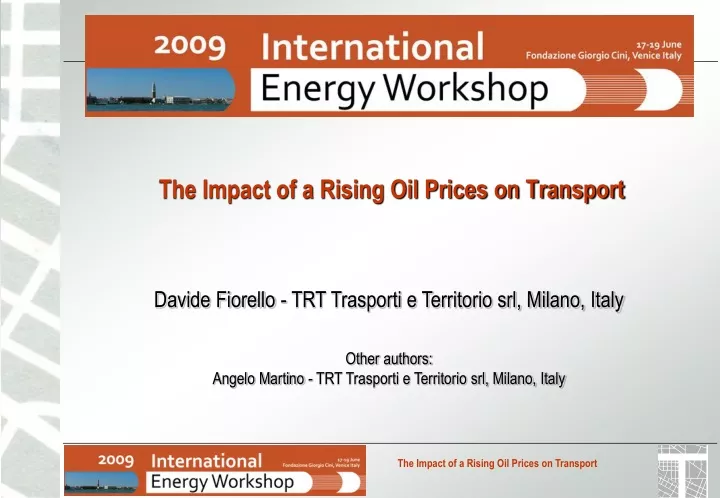 the impact of a rising oil prices on transport