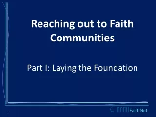 Reaching out to Faith Communities