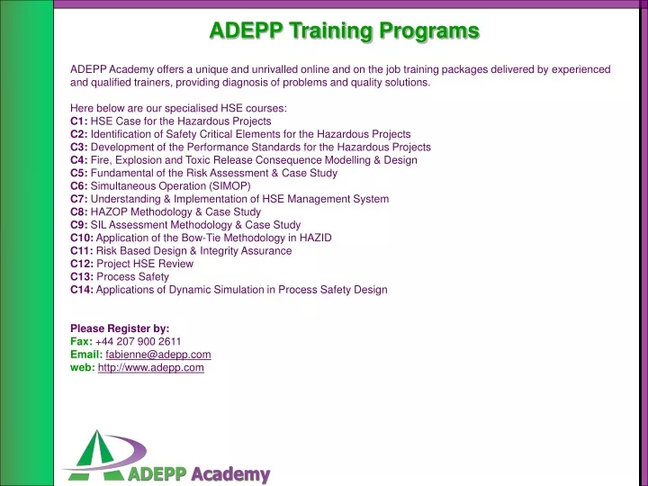 adepp training programs