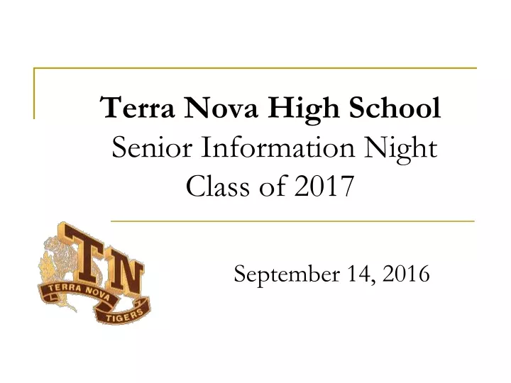 terra nova high school senior information night class of 2017