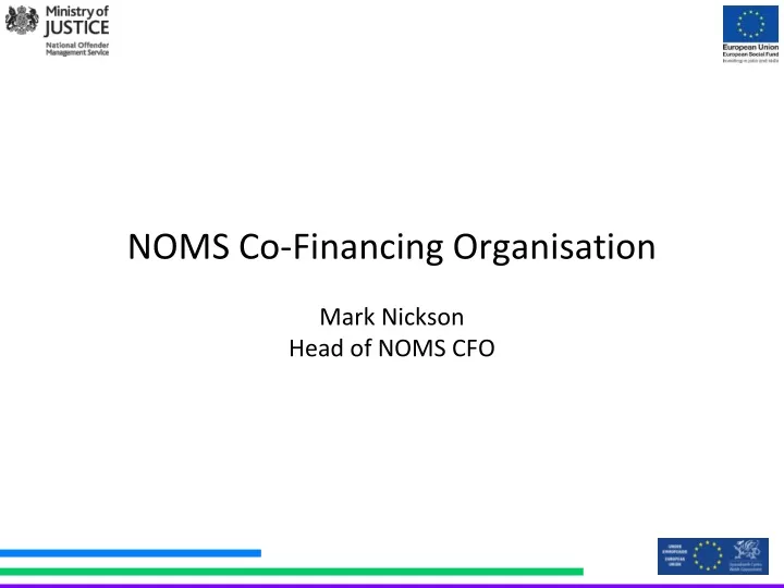 noms co financing organisation mark nickson head of noms cfo
