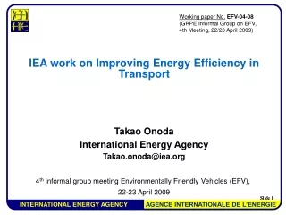 Takao Onoda International Energy Agency Takao.onoda@iea