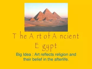 The Art  of Ancient Egypt