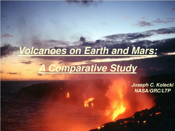 volcanoes on earth and mars a comparative study