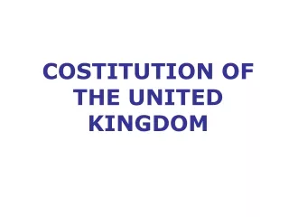 COSTITUTION OF THE UNITED KINGDOM