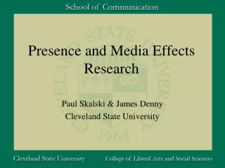 Presence and Media Effects Research