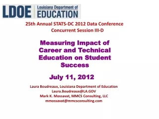 Measuring Impact of Career and Technical Education on Student Success