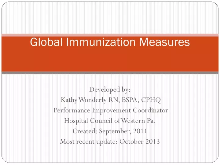 global immunization measures