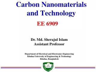 Carbon Nanomaterials and Technology