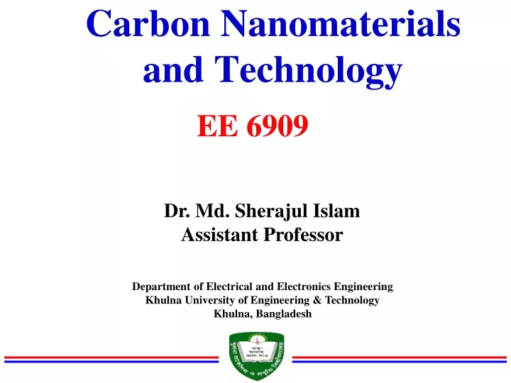 carbon nanomaterials and technology