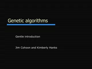 Genetic algorithms