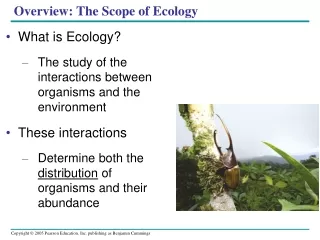 Overview: The Scope of Ecology
