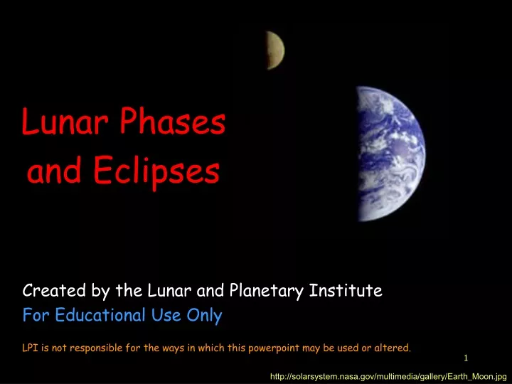 lunar phases and eclipses