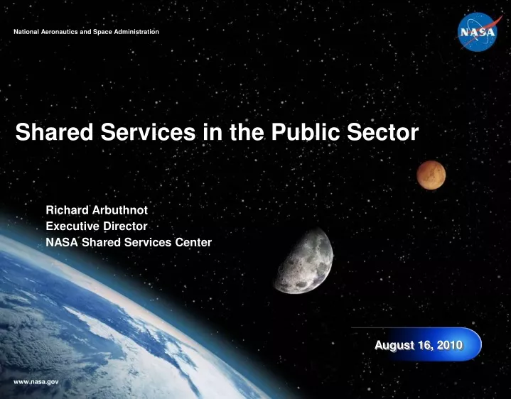 shared services in the public sector