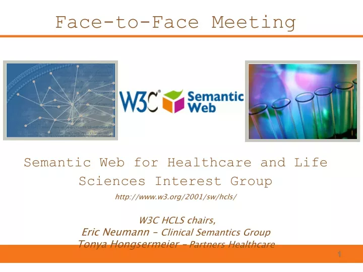 face to face meeting semantic web for healthcare