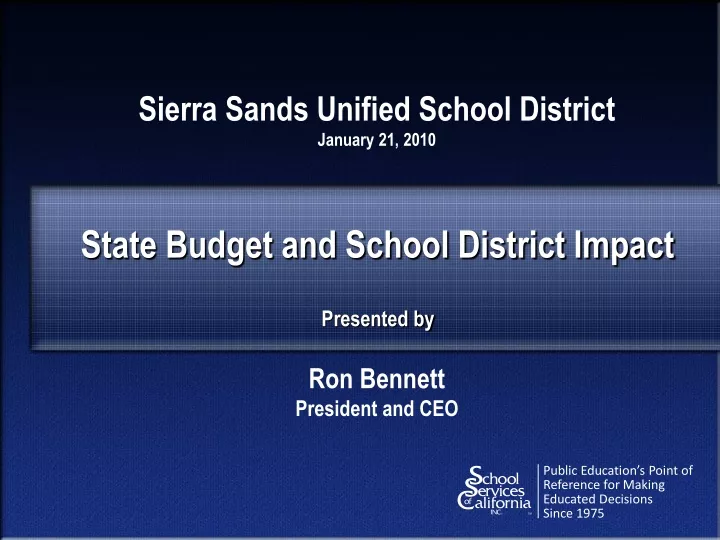 state budget and school district impact