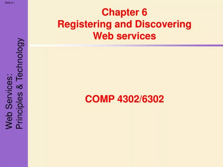 chapter 6 registering and discovering web services