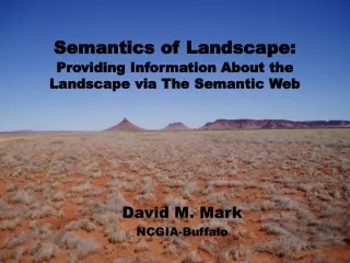 Semantics of Landscape: Providing Information About the Landscape via The Semantic Web