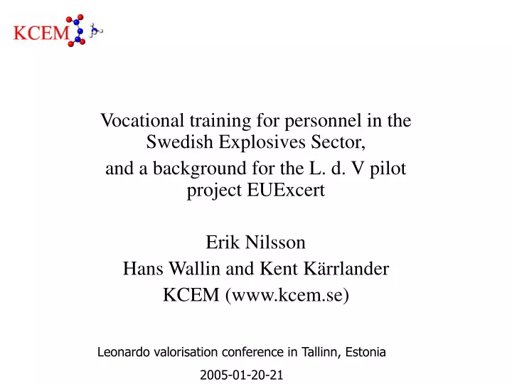 vocational training for personnel in the swedish