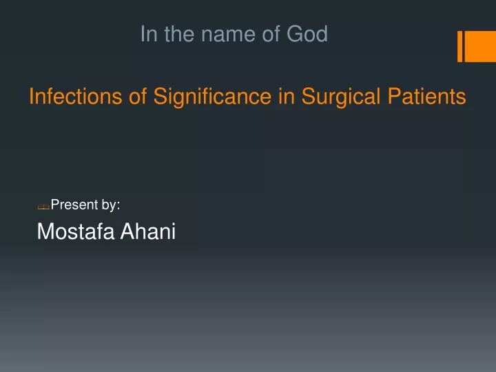 infections of significance in surgical patients