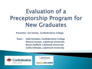 Evaluation of a Preceptorship Program for New Graduates