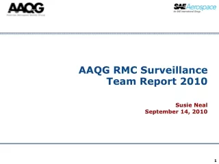 AAQG RMC Surveillance Team Report 2010