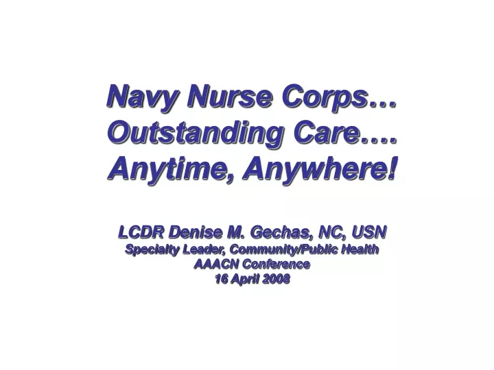 navy nurse corps outstanding care anytime