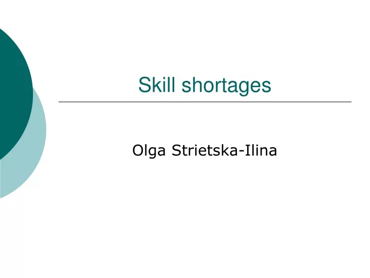 skill shortages