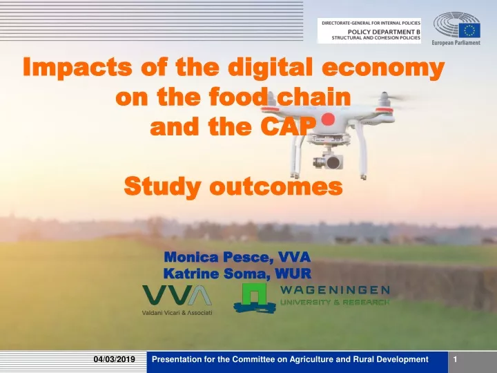 impacts of the digital economy on the food chain and the cap study outcomes