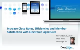 Increase Close Rates, Efficiencies and Member Satisfaction with Electronic Signatures