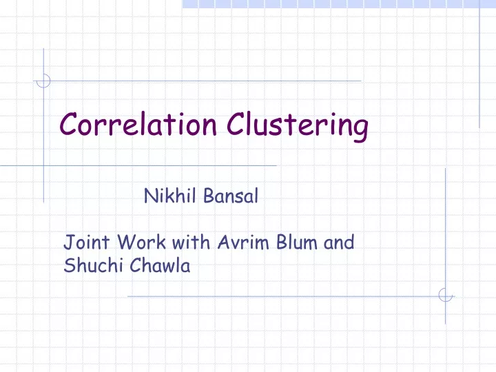 correlation clustering