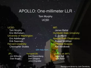 APOLLO: One-millimeter LLR