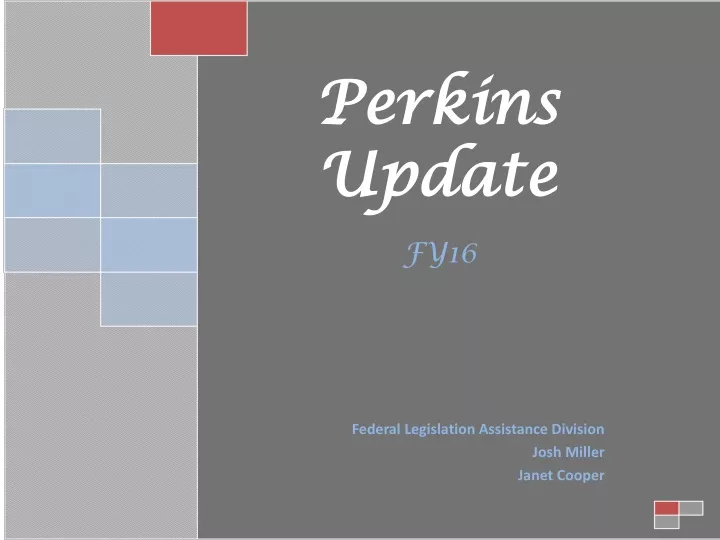 perkins update