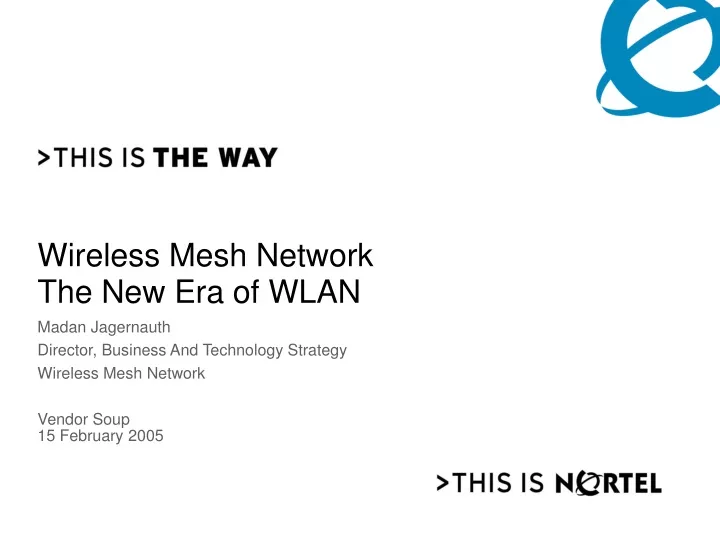 wireless mesh network the new era of wlan