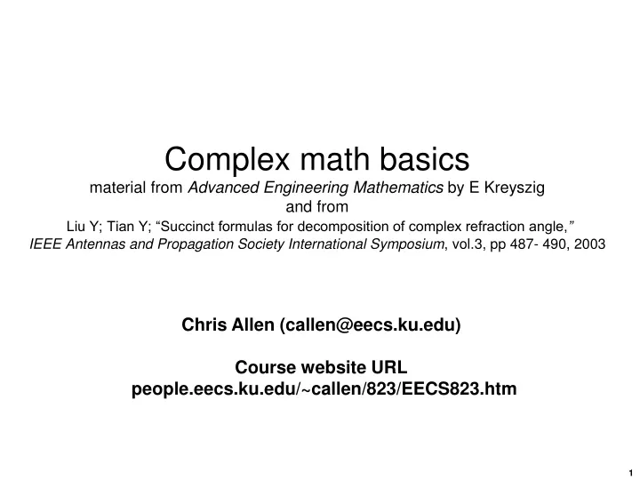 complex math basics material from advanced