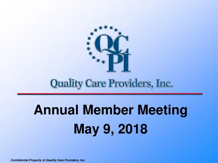 annual member meeting may 9 2018