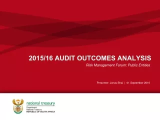2015/16 AUDIT OUTCOMES ANALYSIS