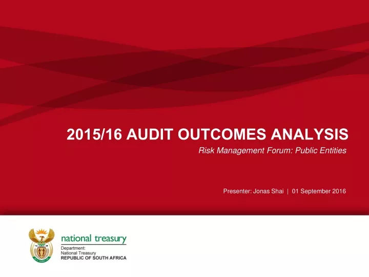 2015 16 audit outcomes analysis