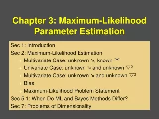 Chapter 3: Maximum-Likelihood Parameter Estimation