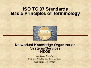 ISO TC 37 Standards Basic Principles of Terminology