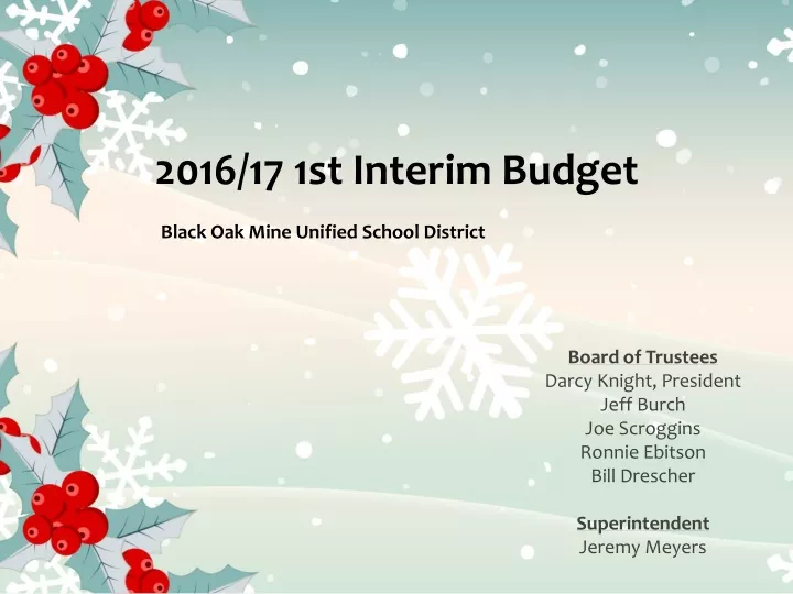 2016 17 1st interim budget
