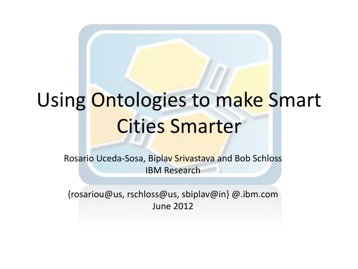using ontologies to make smart cities smarter