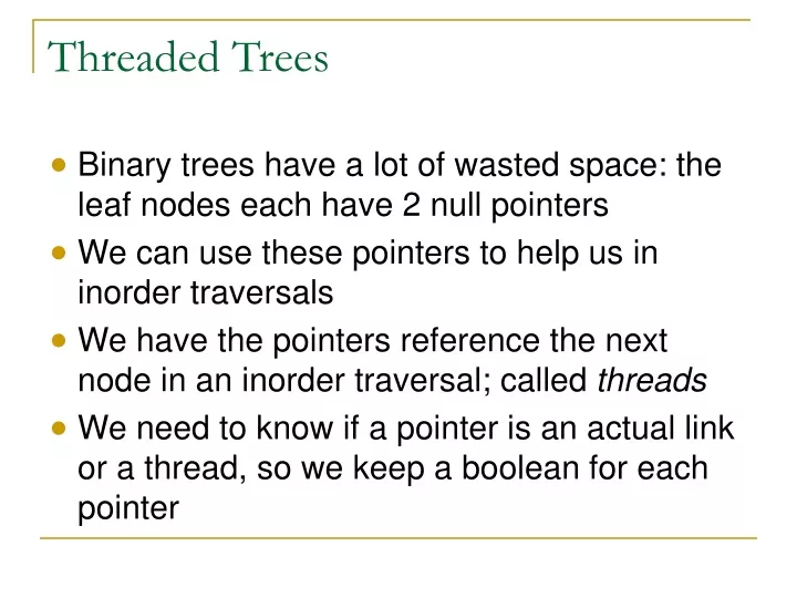 threaded trees