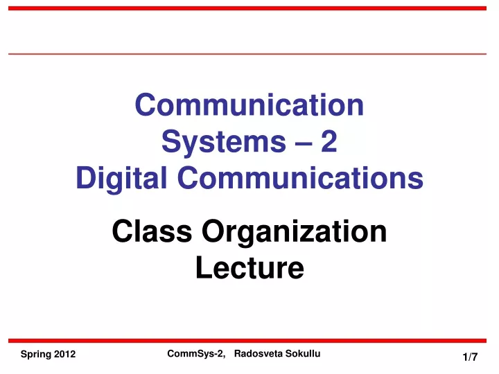 communication systems 2 digital communications