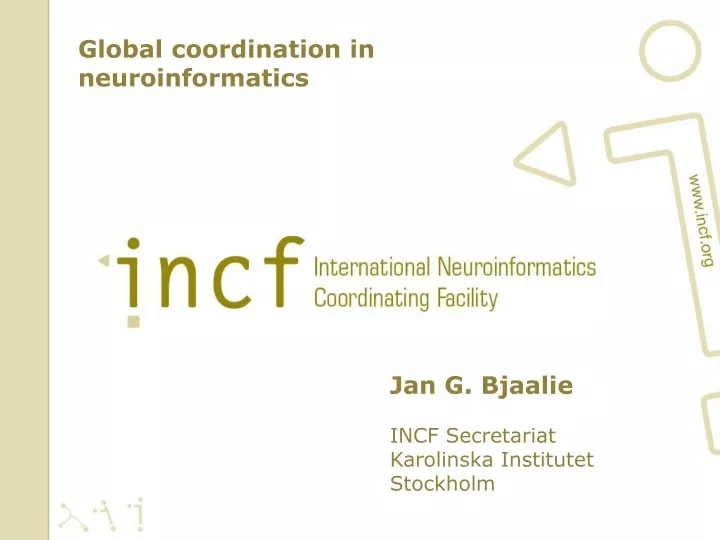 global coordination in neuroinformatics