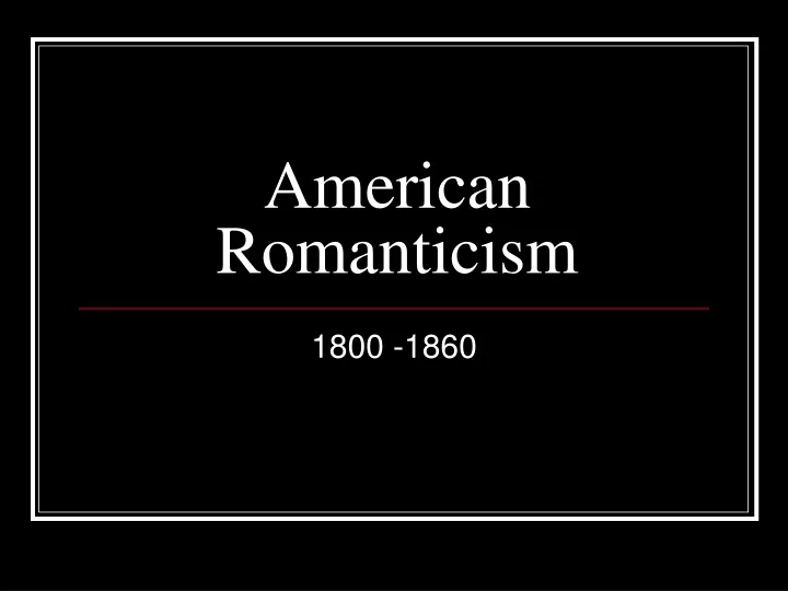 american romanticism