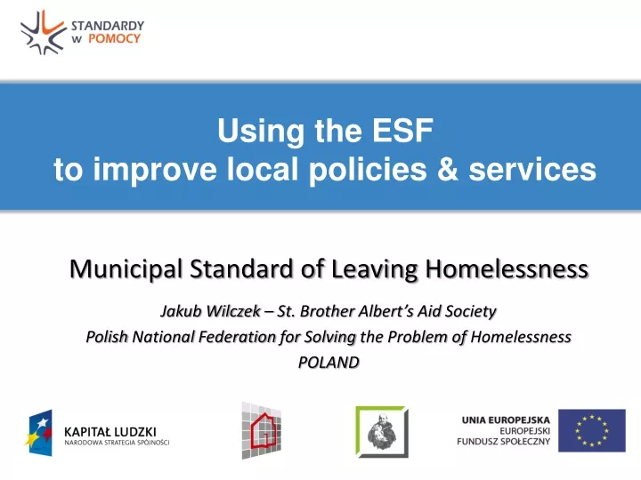 using the esf to improve local policies services