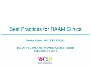 Best Practices for RAAM Clinics